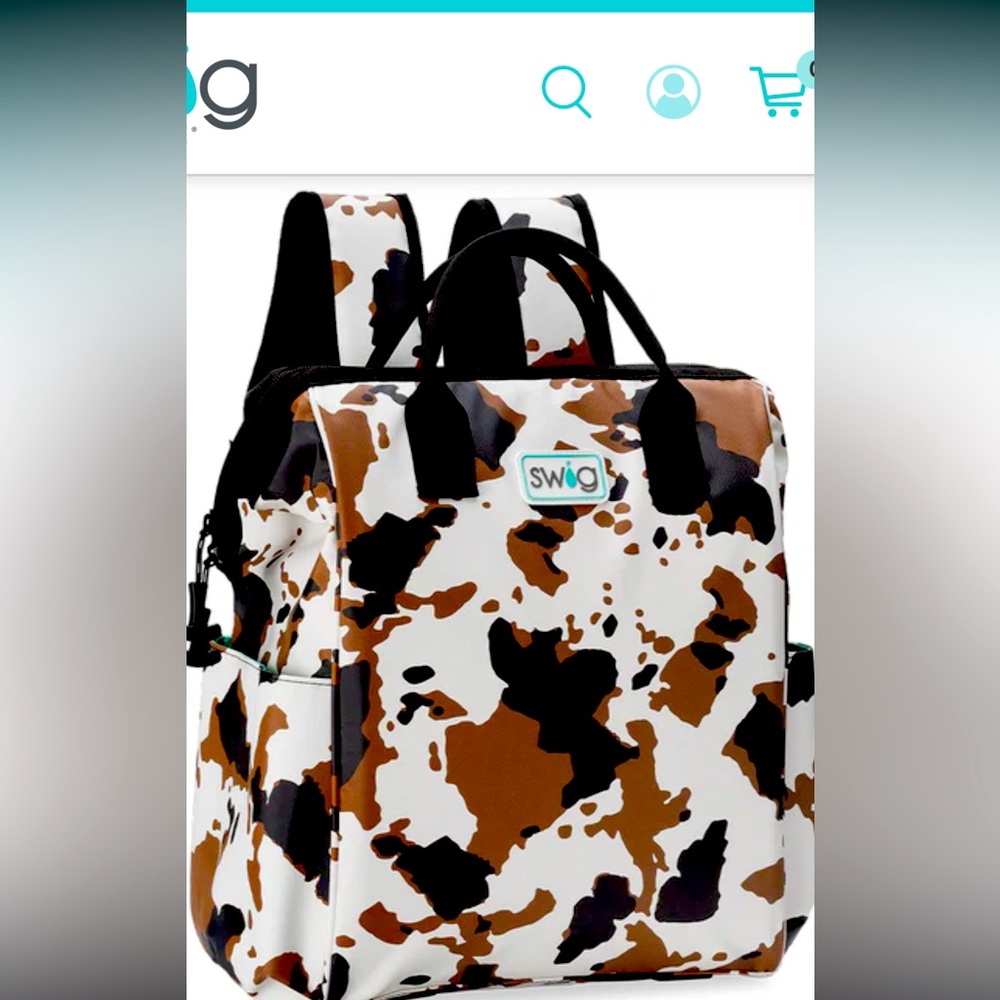 NWOT Swig backpack cooler cow pattern hayride